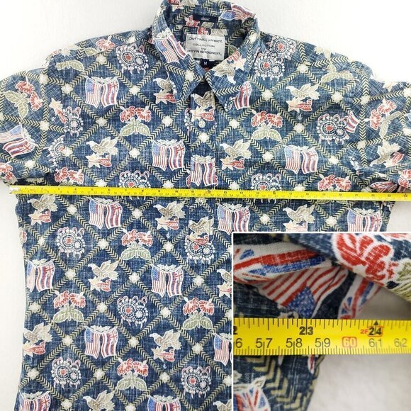 Reyn Spooner Dietrich Varez Flags American Hawaiian Shirt Summer 2020 Medium NWT - Picture 6 of 13